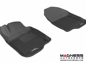 Chevrolet Malibu Floor Mats (Set of 2) - Front - Black by 3D MAXpider (2008-2012)